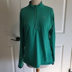 Nike Dri-Fit Three Quarter Zip Long Sleeve Tee